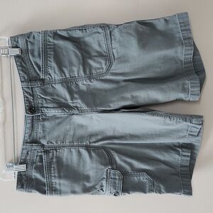 Eddie Bauer Women's Green/Gray Bermuda Cargo Shorts Size 2